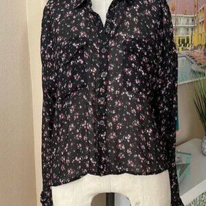Wild Fable floral Long Sleeve Top NWT